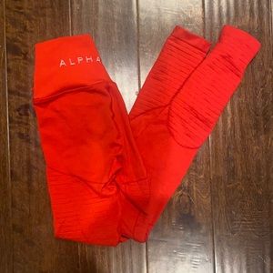Alphalete red leggings